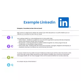 Prompt pour créer du contenu sur LinkedIn